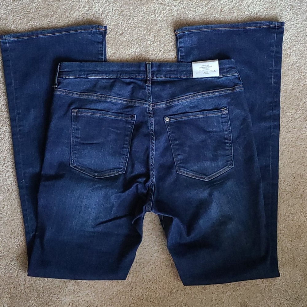 H&M High-Waist Mini Flare Blue Jean